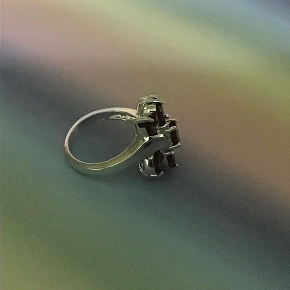 Sterling Silver Rhodolite‎ Garnet Ring - Picture 3 of 6